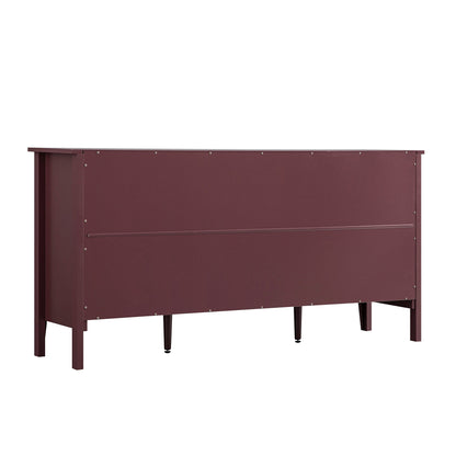 Buffet large Oakham avec tiroirs, cerisier sauvage