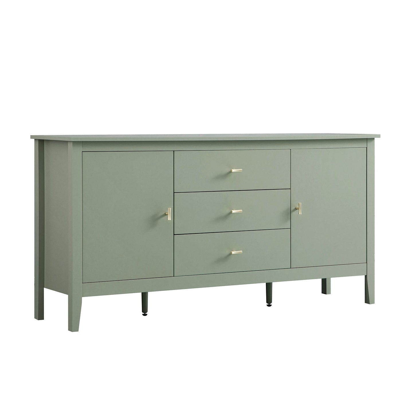 Buffet large Oakham avec tiroirs, sauge du désert