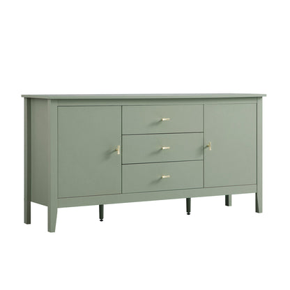 Buffet large Oakham avec tiroirs, sauge du désert