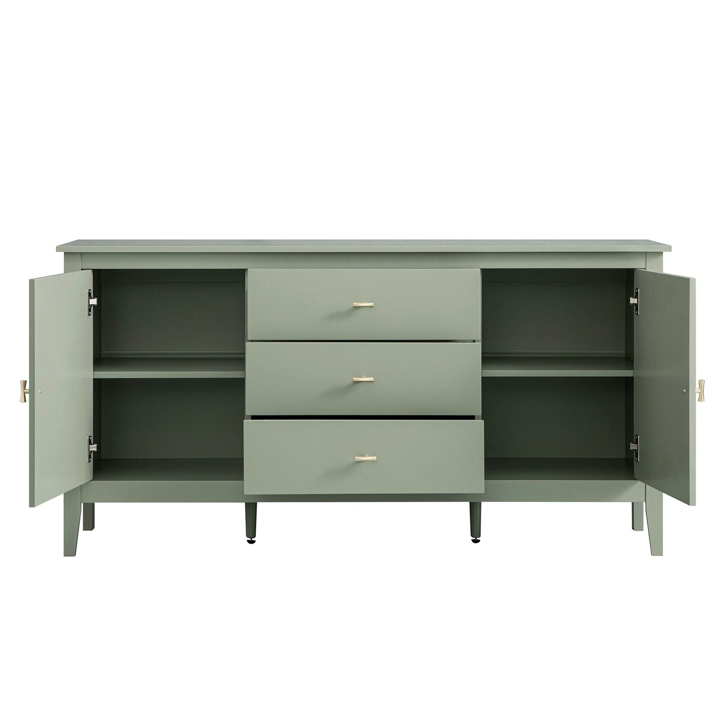 Buffet large Oakham avec tiroirs, sauge du désert