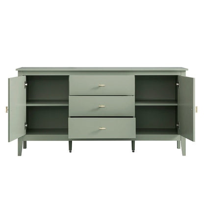 Buffet large Oakham avec tiroirs, sauge du désert