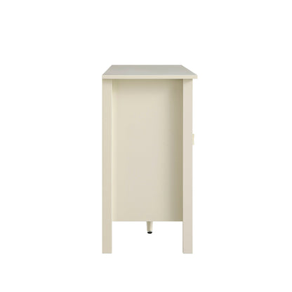Buffet large Oakham avec tiroirs, blanc ombré