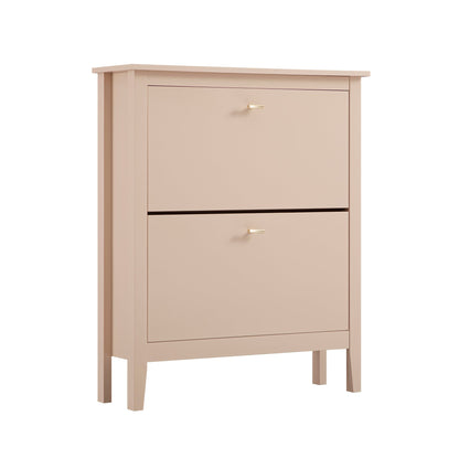 Meuble à chaussures à 2 niveaux Oakham, rose nude