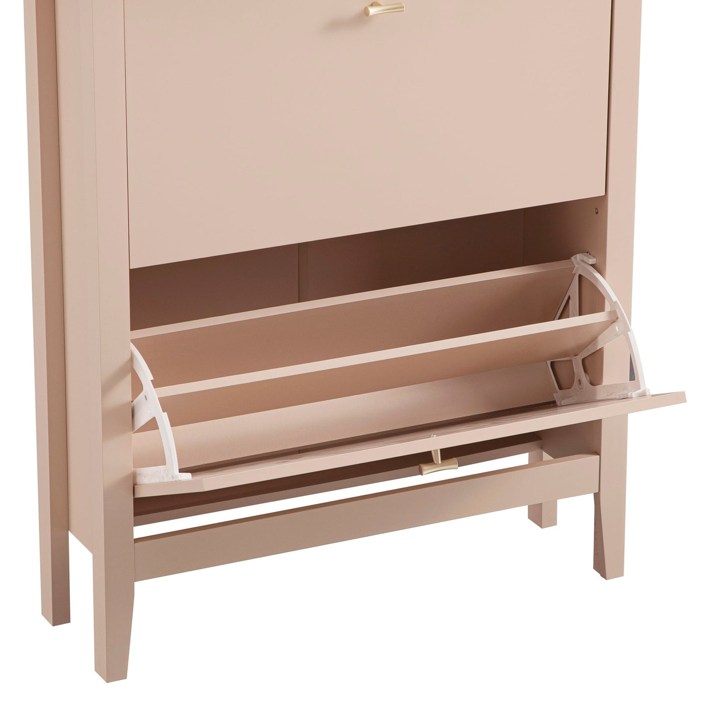 Meuble à chaussures à 2 niveaux Oakham, rose nude