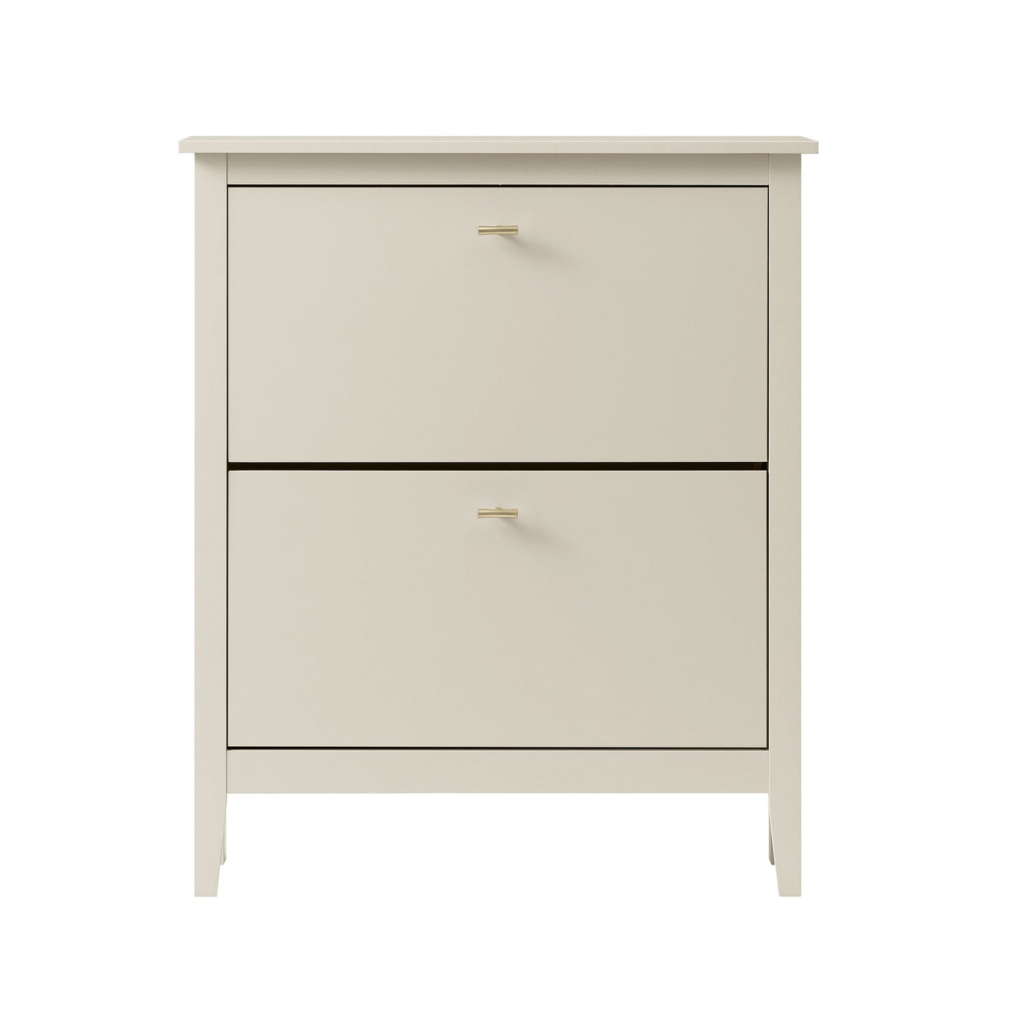 Meuble à chaussures à 2 niveaux Oakham, blanc ombré