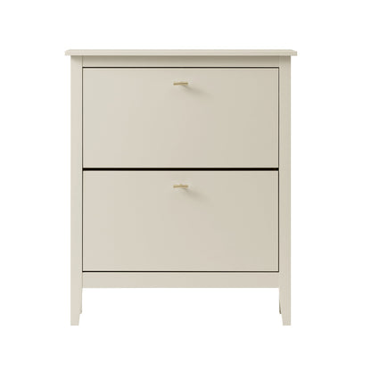 Meuble à chaussures à 2 niveaux Oakham, blanc ombré