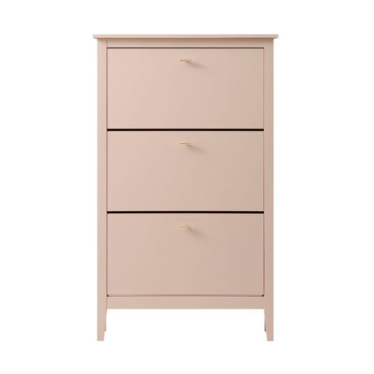 Meuble à chaussures à 3 niveaux Oakham, rose nude