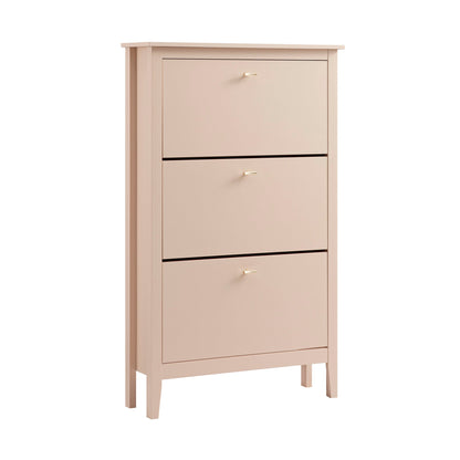 Meuble à chaussures à 3 niveaux Oakham, rose nude