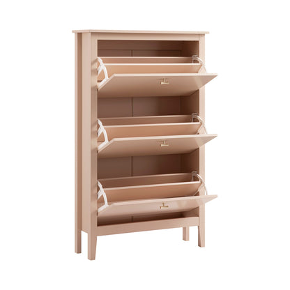 Meuble à chaussures à 3 niveaux Oakham, rose nude