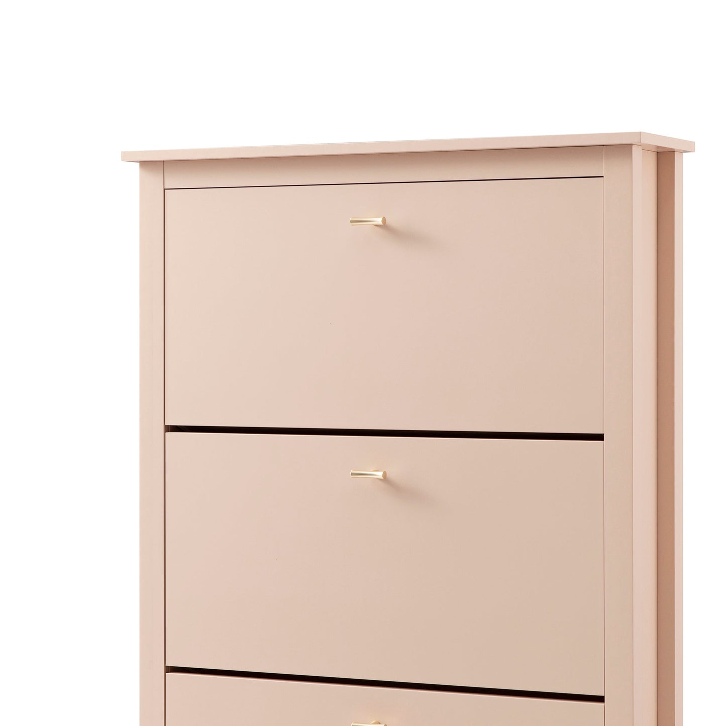 Meuble à chaussures à 3 niveaux Oakham, rose nude