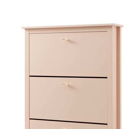 Meuble à chaussures à 3 niveaux Oakham, rose nude