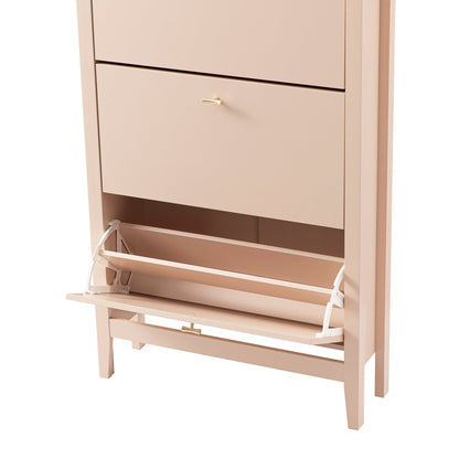 Meuble à chaussures à 3 niveaux Oakham, rose nude