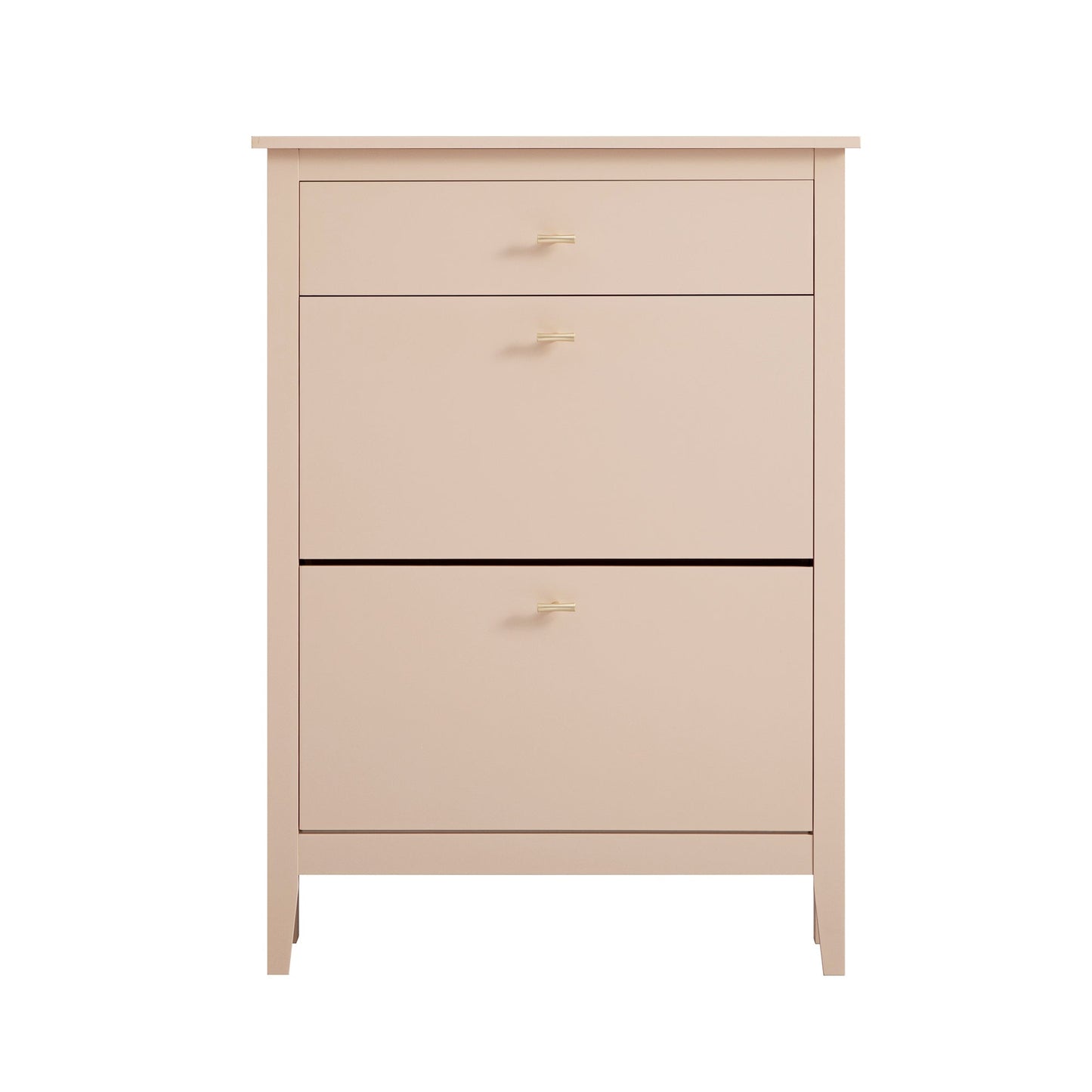 Meuble à chaussures Oakham à 2 niveaux avec tiroir supérieur, rose nude