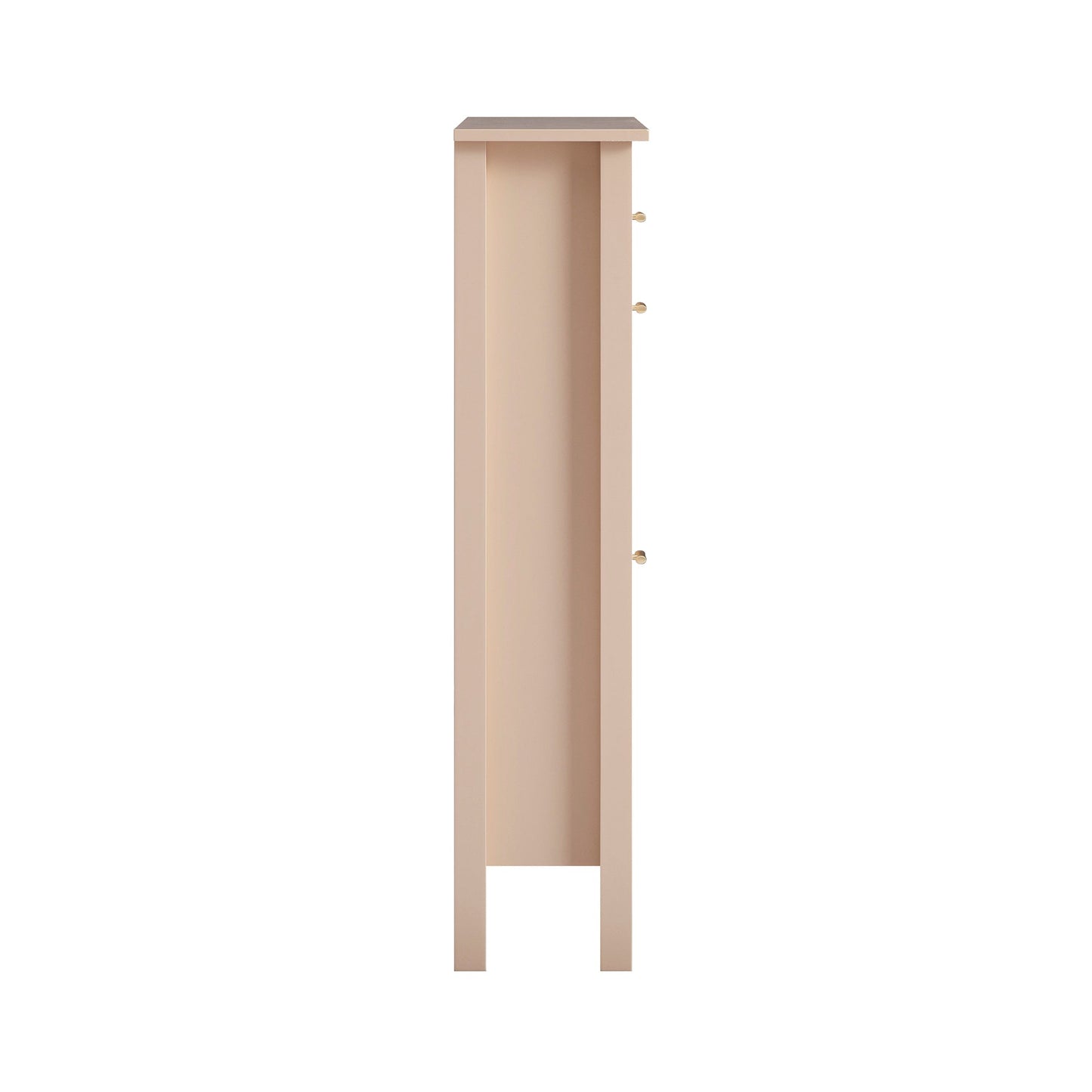Meuble à chaussures Oakham à 2 niveaux avec tiroir supérieur, rose nude