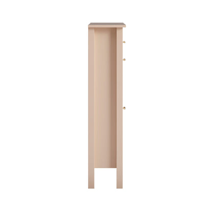 Meuble à chaussures Oakham à 2 niveaux avec tiroir supérieur, rose nude
