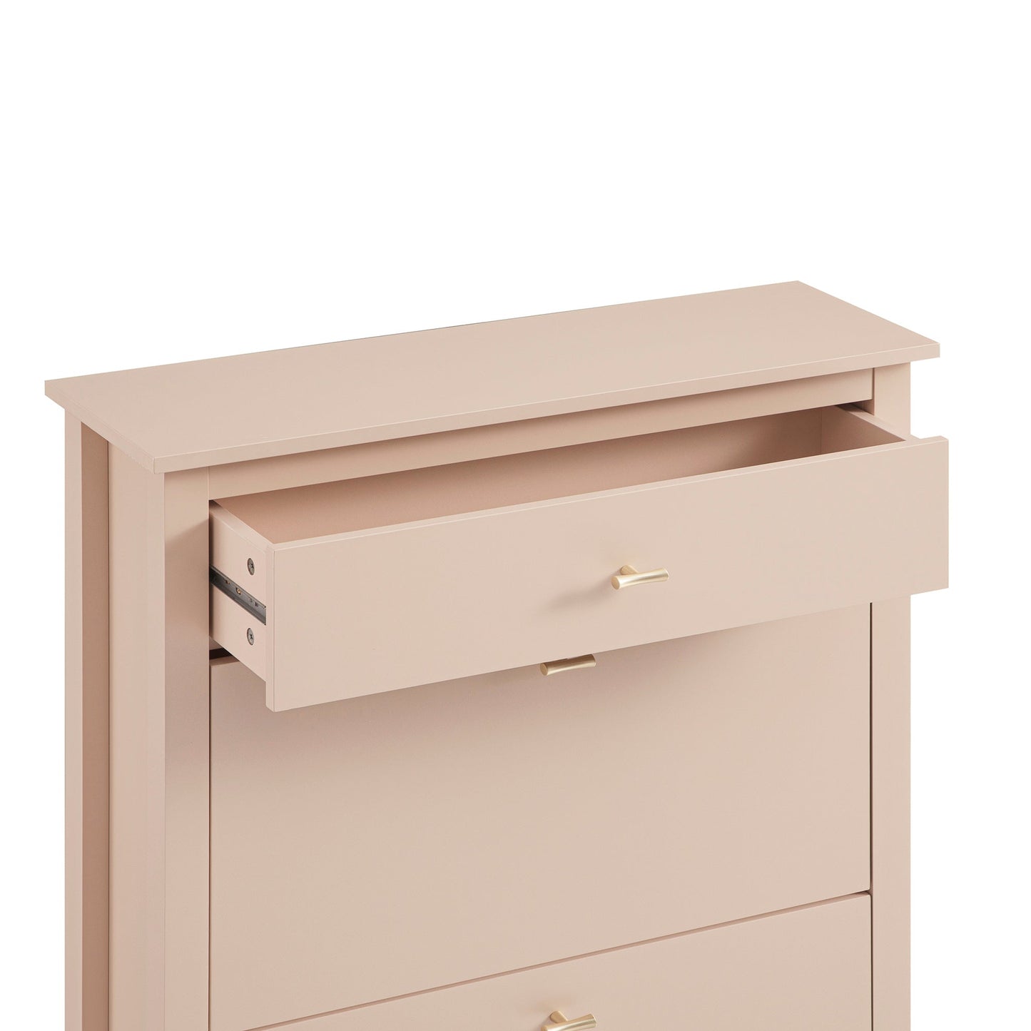 Meuble à chaussures Oakham à 2 niveaux avec tiroir supérieur, rose nude