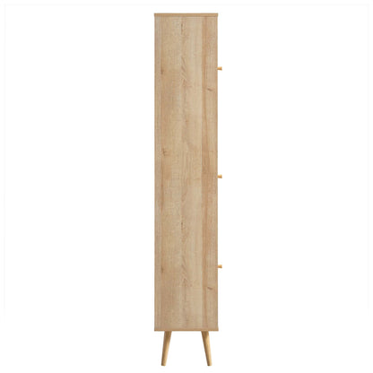 Meuble de salle de bain haut en rotin tressé Frances, naturel