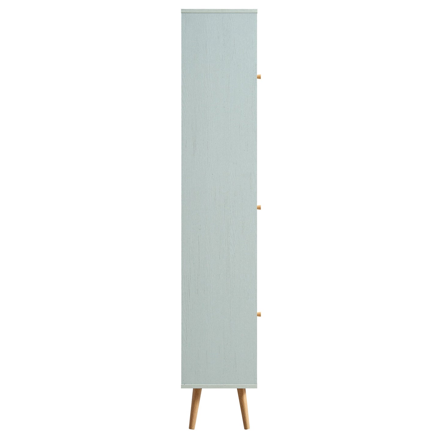 Meuble de salle de bain haut en rotin tressé Frances, vert menthe