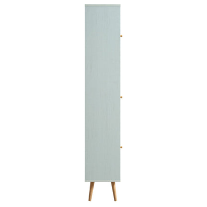 Meuble de salle de bain haut en rotin tressé Frances, vert menthe