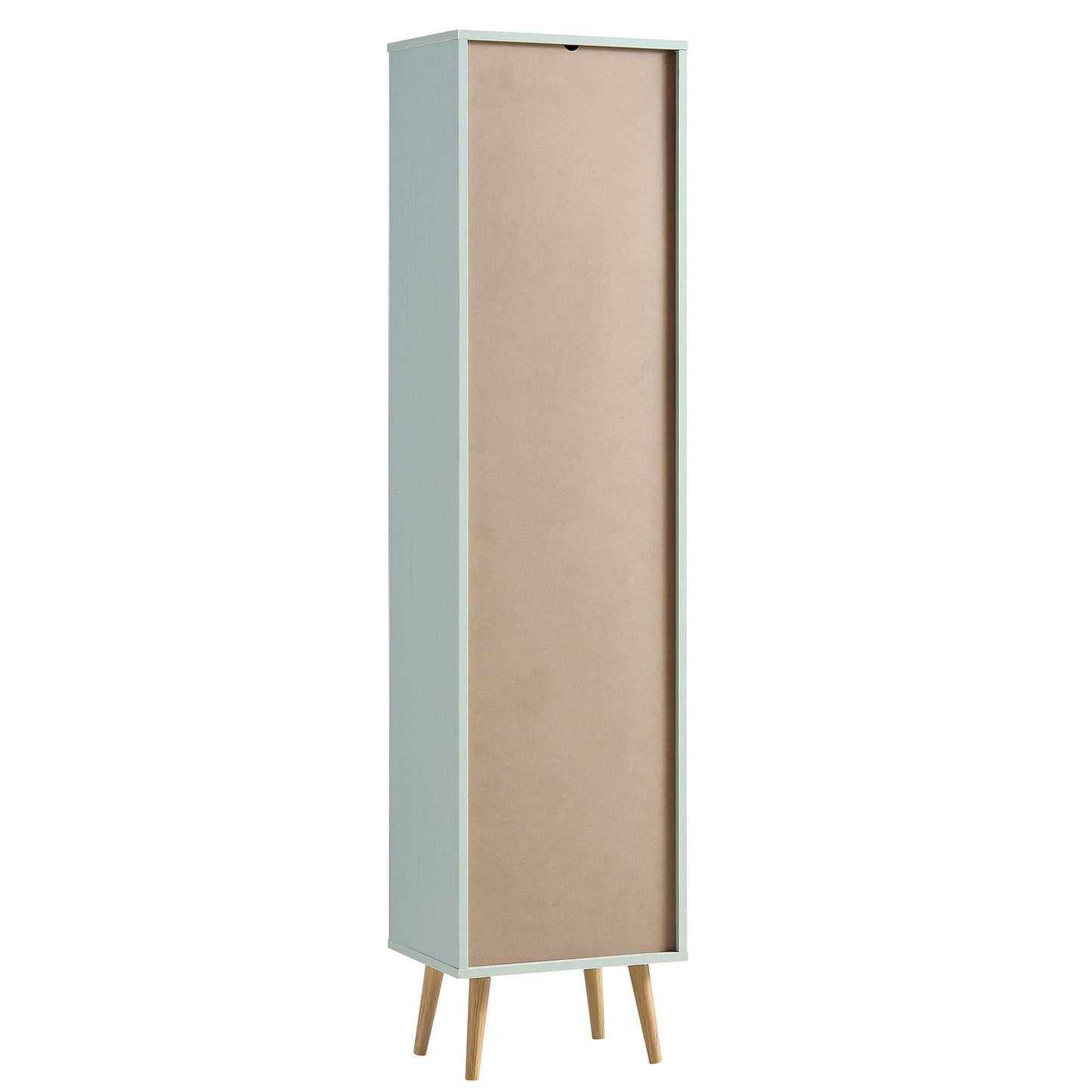 Meuble de salle de bain haut en rotin tressé Frances, vert menthe