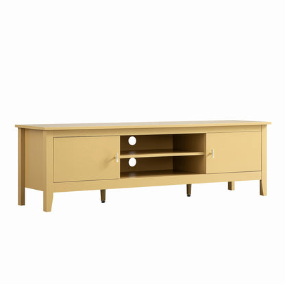 Meuble multimédia Oakham 59, rotin jaune