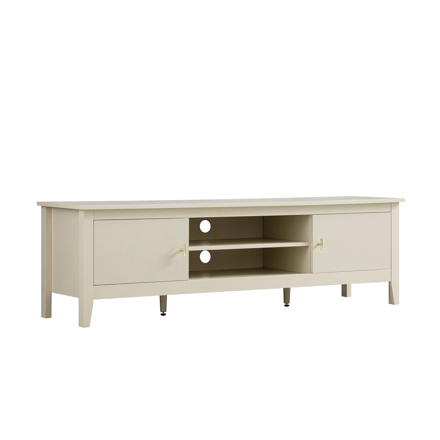 Meuble multimédia large Oakham 59, blanc ombré