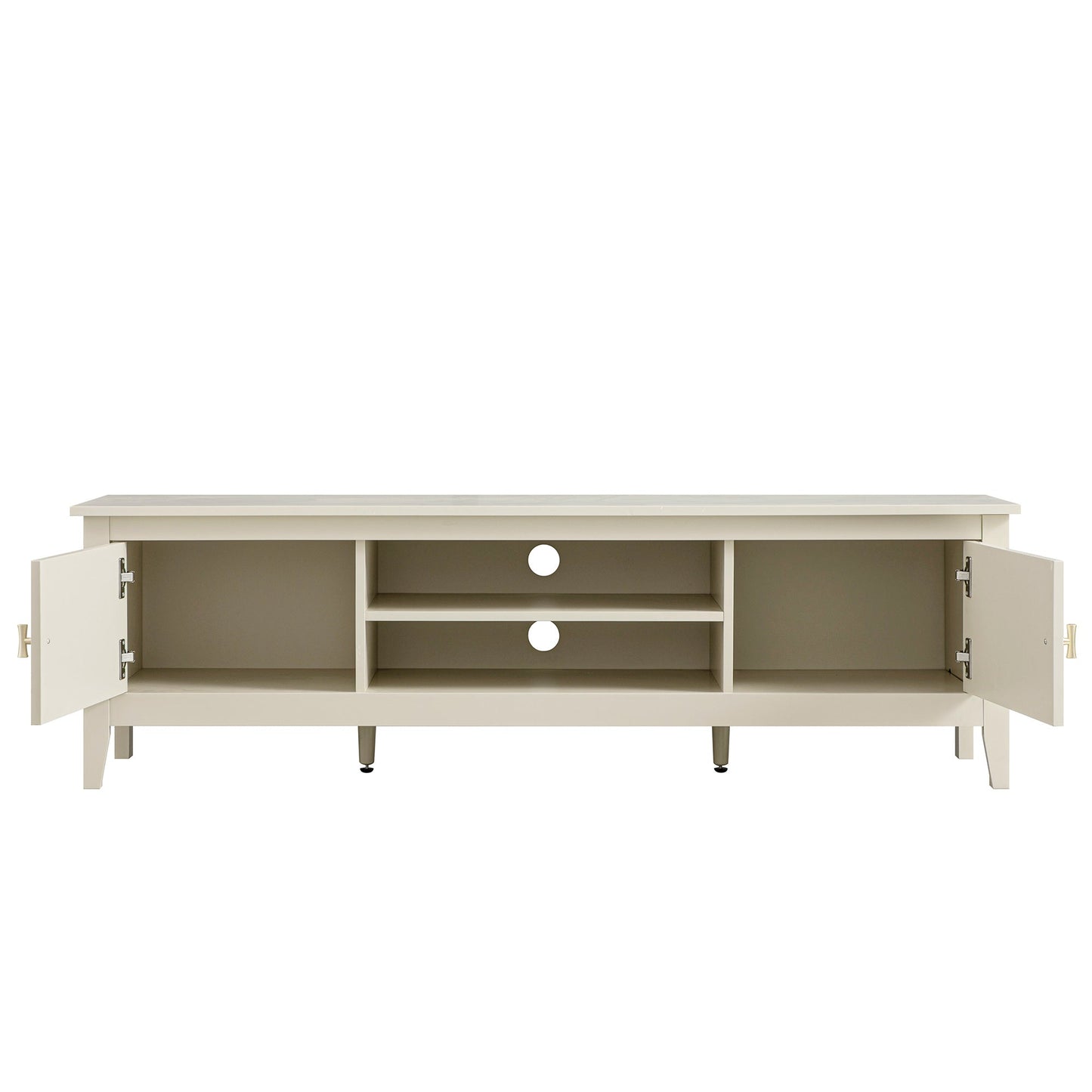 Meuble multimédia large Oakham 59, blanc ombré