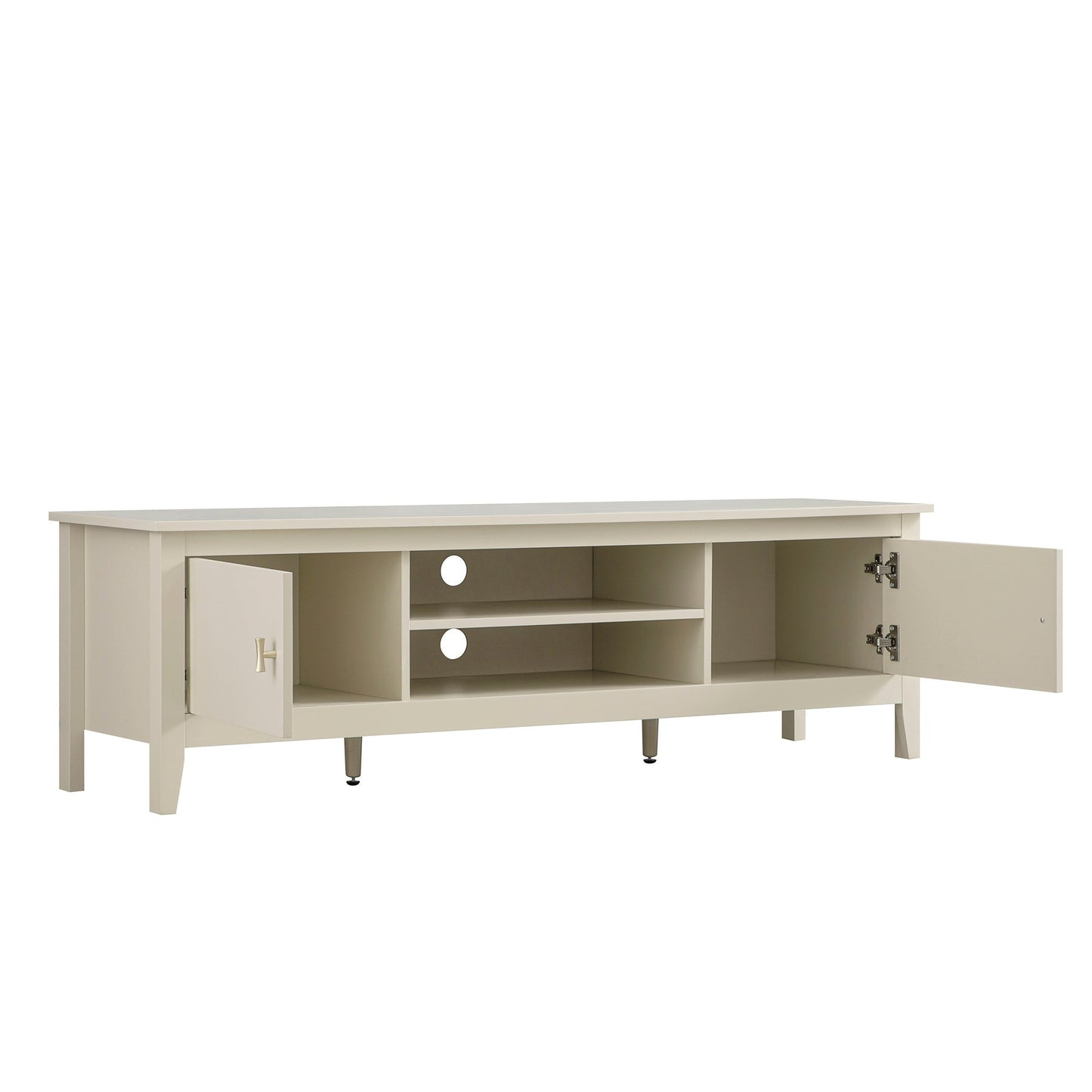 Meuble multimédia large Oakham 59, blanc ombré