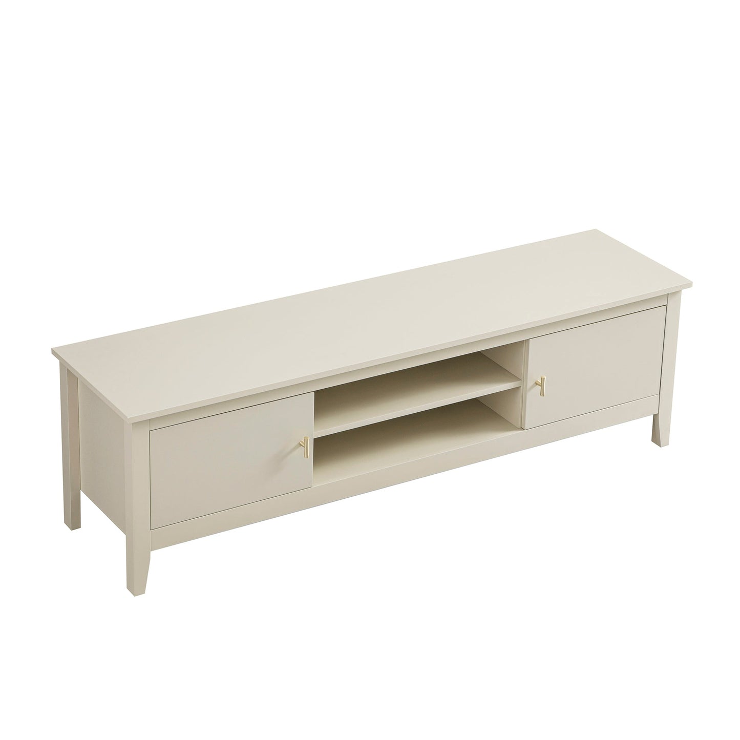 Meuble multimédia large Oakham 59, blanc ombré
