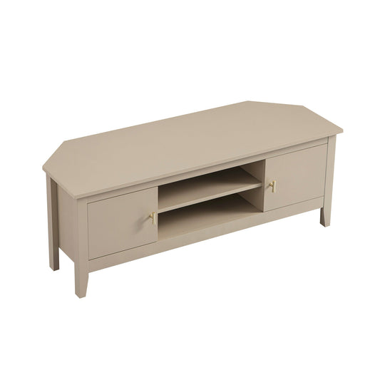 Meuble multimédia d'angle large Oakham 47, gris foncé