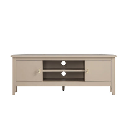 Meuble multimédia d'angle large Oakham 47, gris foncé
