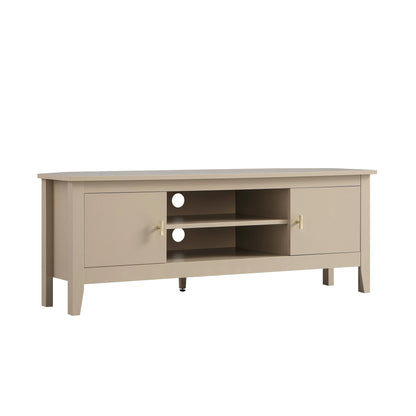 Meuble multimédia d'angle large Oakham 47, gris foncé