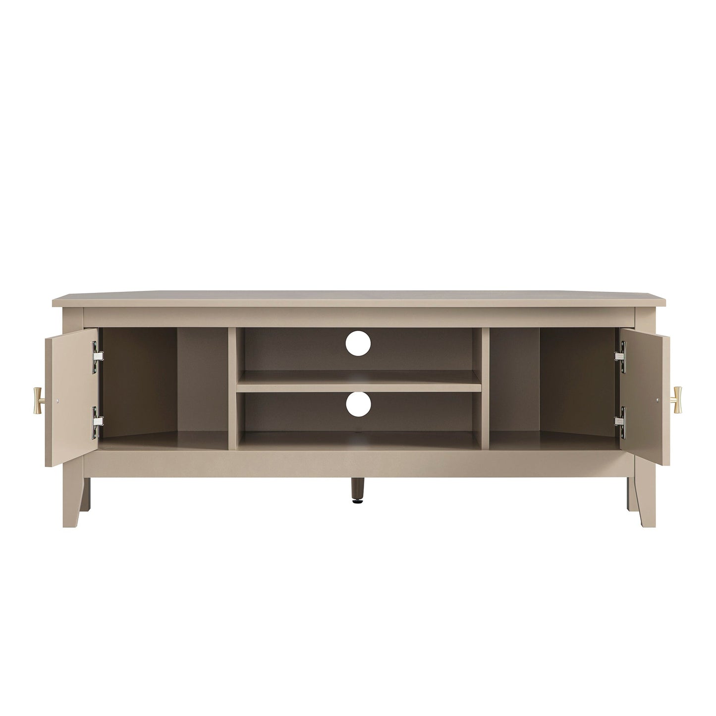 Meuble multimédia d'angle large Oakham 47, gris foncé