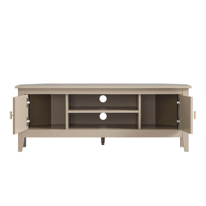 Meuble multimédia d'angle large Oakham 47, gris foncé