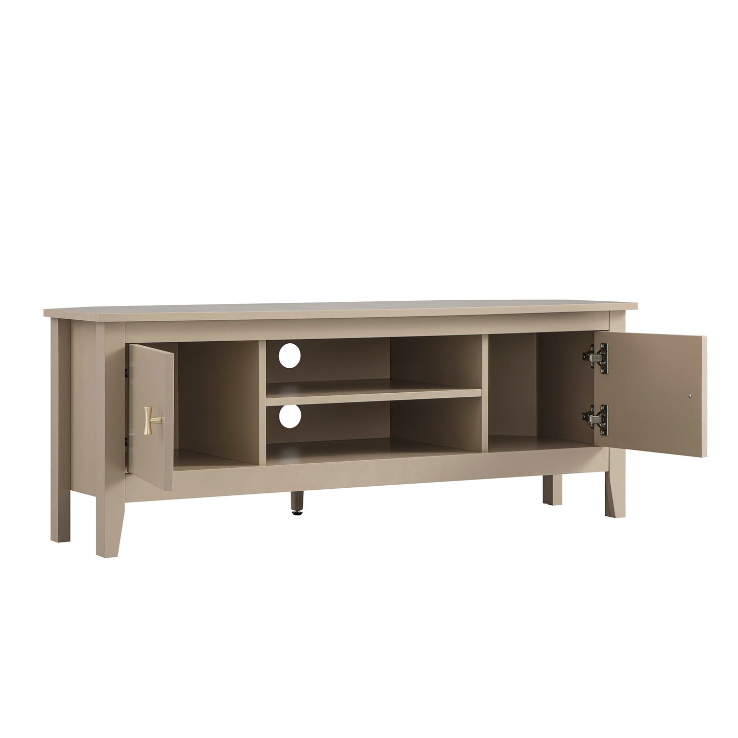 Meuble multimédia d'angle large Oakham 47, gris foncé
