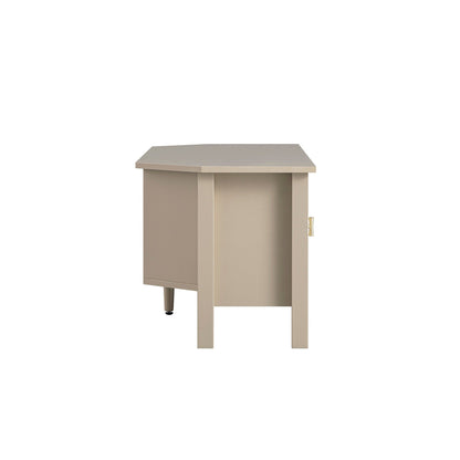 Meuble multimédia d'angle large Oakham 47, gris foncé