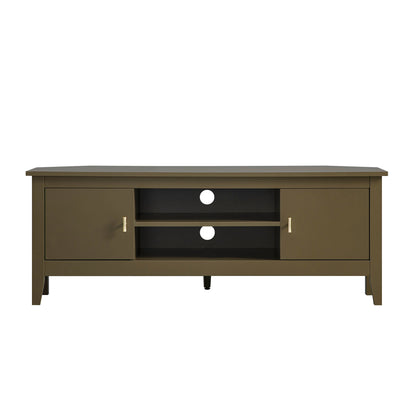 Oakham 47 Wide Corner Media Unit, Olive Grove