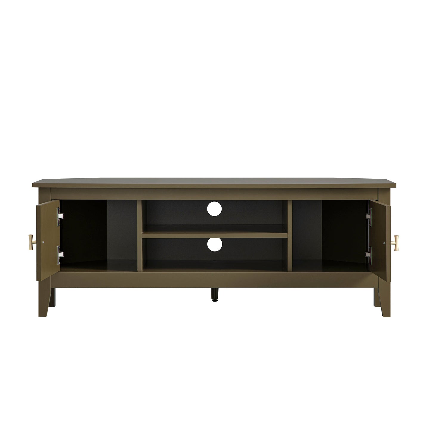 Oakham 47 Wide Corner Media Unit, Olive Grove