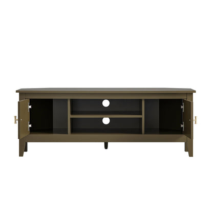 Oakham 47 Wide Corner Media Unit, Olive Grove