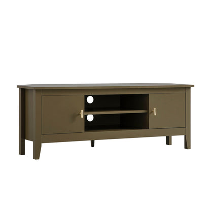 Oakham 47 Wide Corner Media Unit, Olive Grove