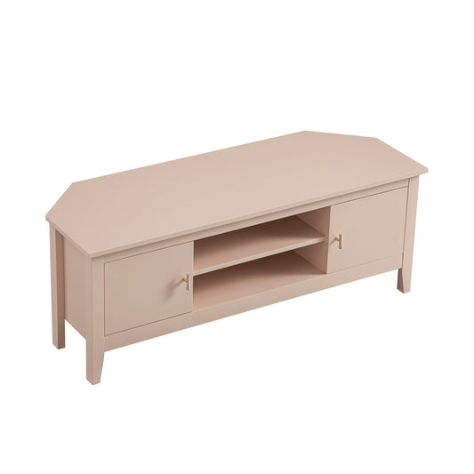 Meuble multimédia d'angle large Oakham 47, rose nude