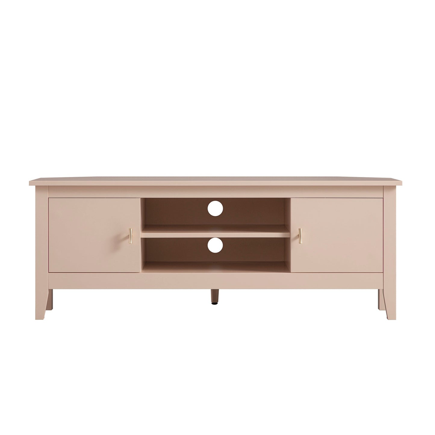 Meuble multimédia d'angle large Oakham 47, rose nude