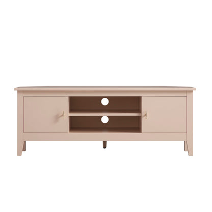 Meuble multimédia d'angle large Oakham 47, rose nude
