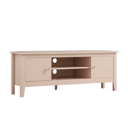 Meuble multimédia d'angle large Oakham 47, rose nude