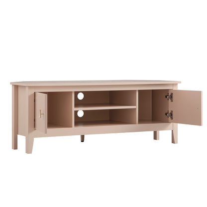 Meuble multimédia d'angle large Oakham 47, rose nude