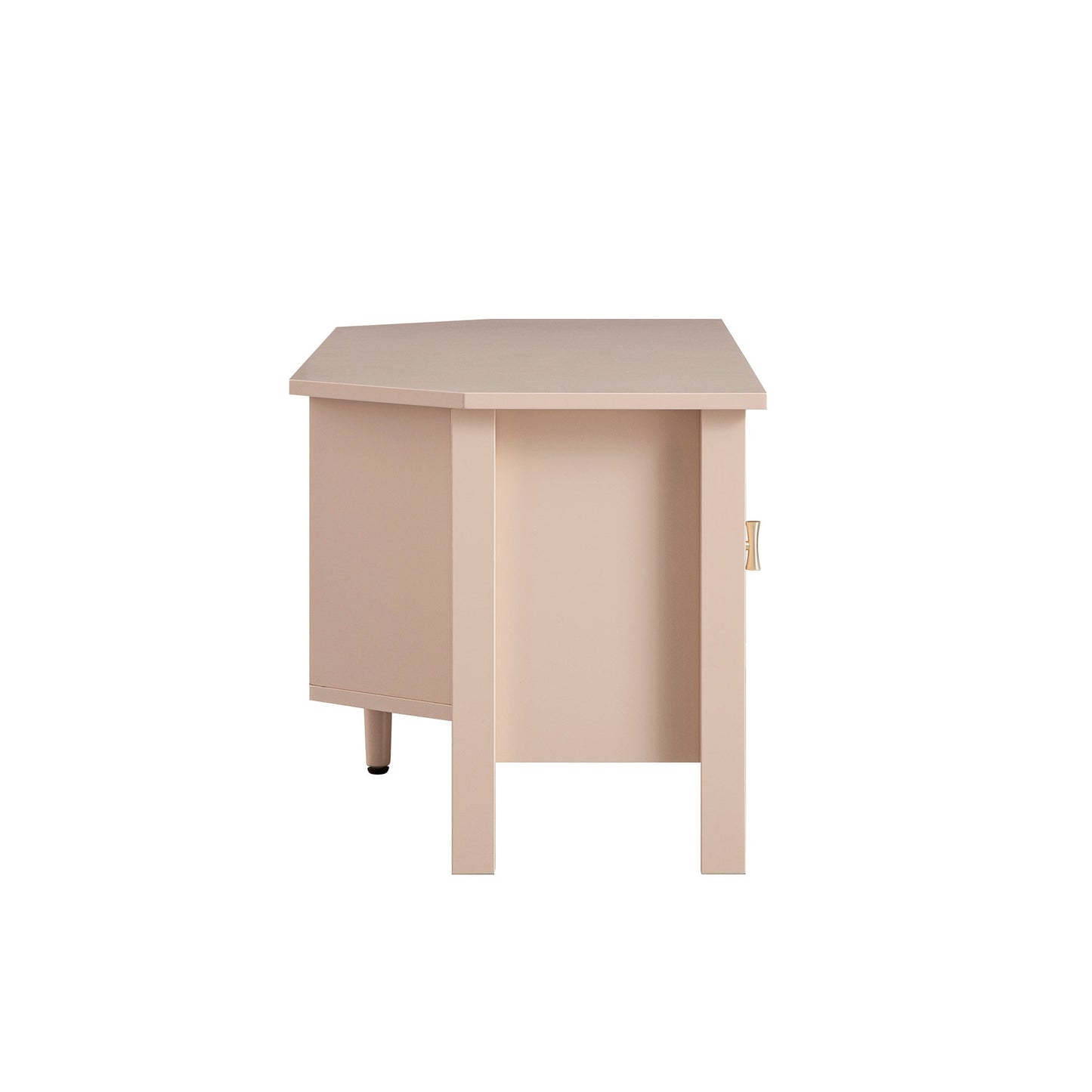 Meuble multimédia d'angle large Oakham 47, rose nude