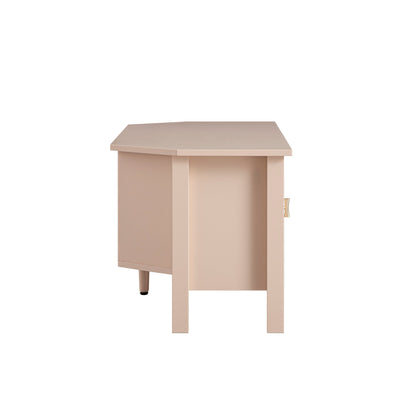 Meuble multimédia d'angle large Oakham 47, rose nude