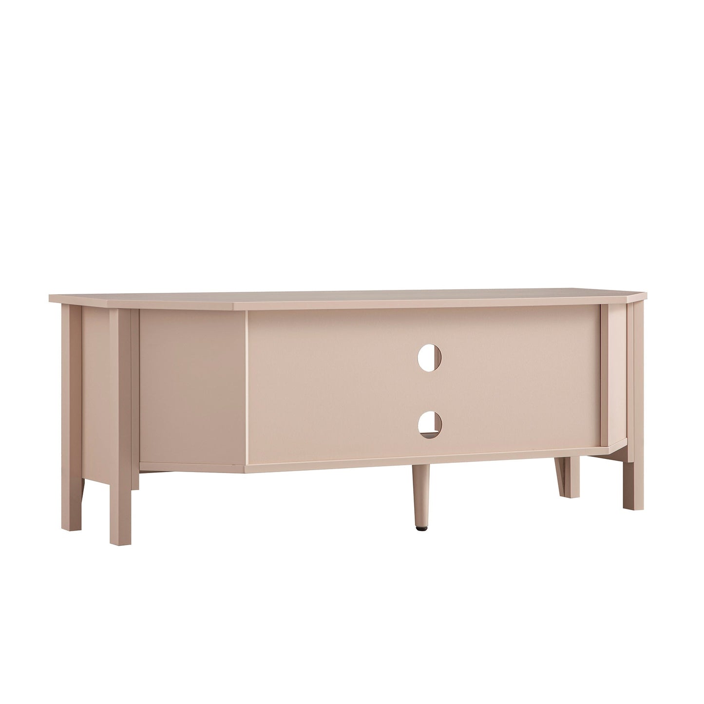 Meuble multimédia d'angle large Oakham 47, rose nude