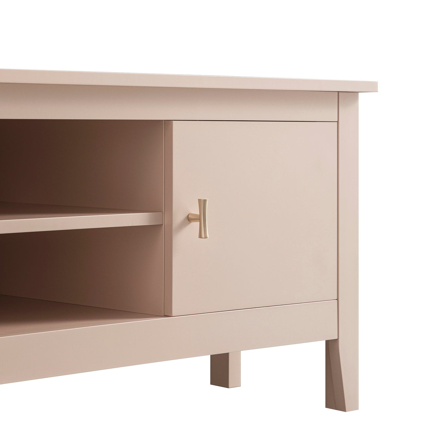 Meuble multimédia d'angle large Oakham 47, rose nude