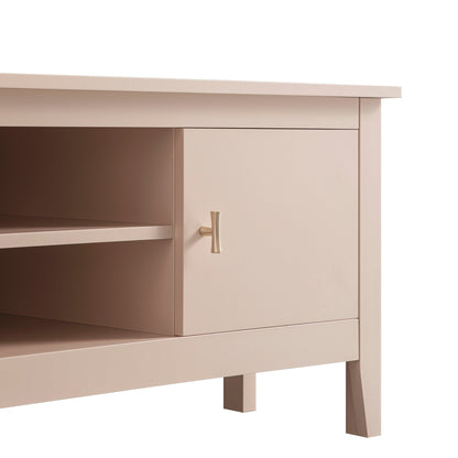 Meuble multimédia d'angle large Oakham 47, rose nude
